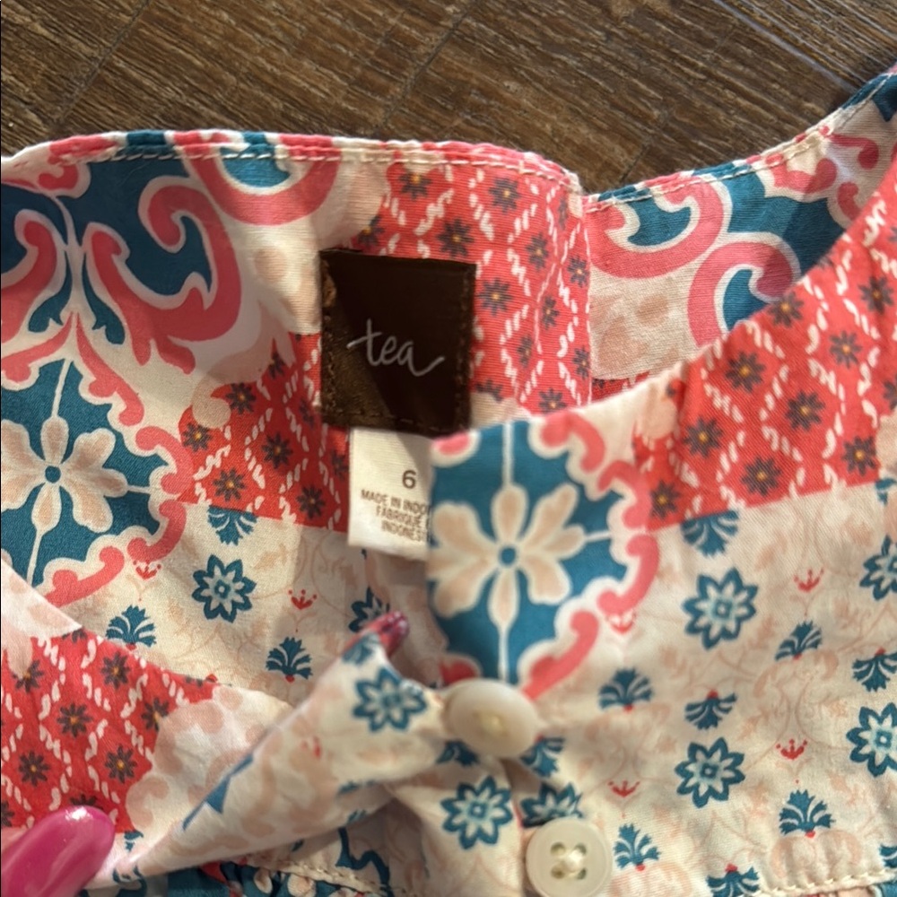 Colorful Patterned Tea dress - Picture 2 of 2